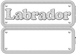 Black Labrador Name Sign Insert