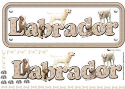 Golden Labrador Dog Sign 3D
