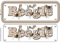 Beagle Dog Name Sign