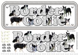 Border Collie Name Sign 3D
