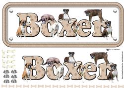 Boxer Dog Name Sign 3D