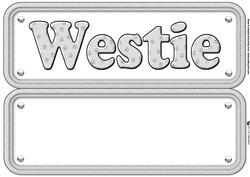 Westie Name Sign Insert