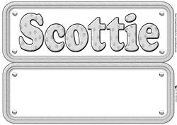Scottie Dog Name Sign Insert