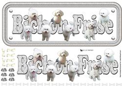 Bichon Frise Name Sign 3D Decoupage
