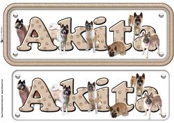 Akita Name Sign