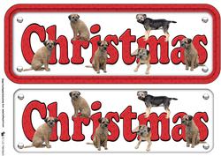 Border Terrier Christmas Name Sign