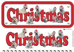 Westies & Hats Christmas Name Sign 3D Decoupage