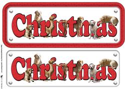 Golden Labrador Christmas Name Sign