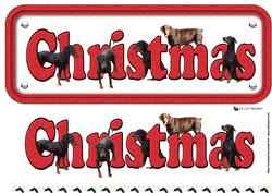 Doberman Christmas Name Sign 3D Decoupage