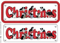 Border Collie Christmas Name Sign
