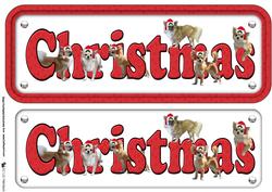 Chihuahua & Hats Christmas Name Sign