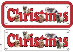 Shih Tzu Christmas Name Sign