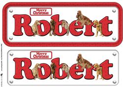 Robert & Cocker Spaniels Christmas Name Sign