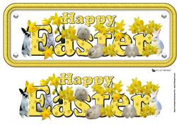 Bunny Easter Sign 3D Decoupage