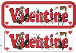 Staffie Valentine Name Sign