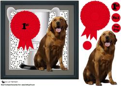Labrador Retriever Trophy & Rosette 8x8 Card
