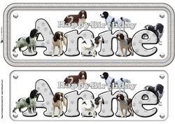 Anne & Springer Spaniel Name Sign