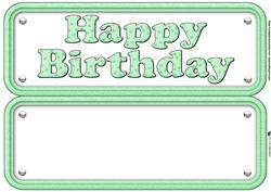 Happy Birthday Green Paw Print Insert