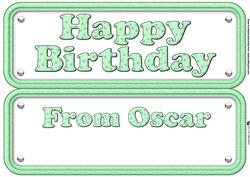 Happy Birthday Green Form Oscar
