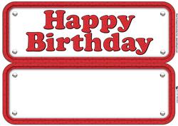 Paw Print Happy Birthday Insert