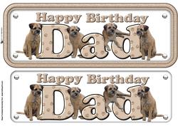 Dad & Border Terriers Name Sign