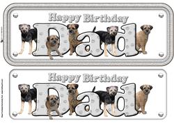 Dad & Border Terriers Name Sign