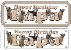 Papa & Border Terriers Name Sign