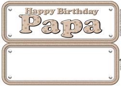 Papa Paw Print Name Sign