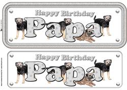 Papa & Border Terriers Name Sign