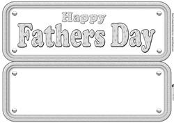 Happy Fathers Day Paw Print Insert