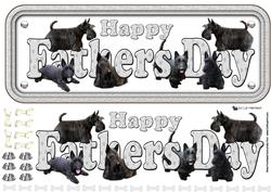 Fathers Day Scottish Terrier Name Sign 3D Decoupage