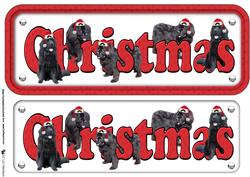 Newfoundland & Hats ,black,christmas Sign 3D Decoupage