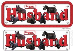 Husband Scottie Dog Christmas Sign