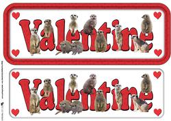 Meerkat Valentine Sign