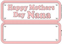 Happy Mothers Day Nana Paw Print Insert