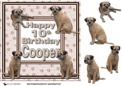 Cooper 10th Birthday and Border Terriers 3D Decoupage
