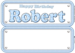 Robert Paw Print Name Sign Insert