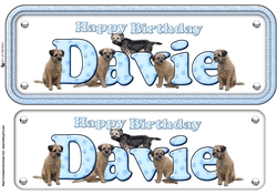 Happy Birthday Davie Border Terrier name Sign