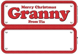 Merry Christmas Granny Name Sign & Cocker Spaniels insert
