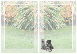 Westie & Schnauzers 3D decoupage scene Insert