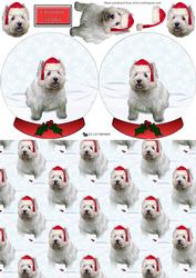 Westie Christmas Snow Globe 3ddecoupage & Background