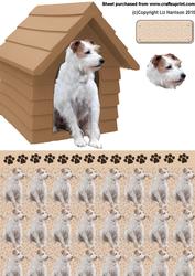 Jack Russell in a Kennel Decoupage