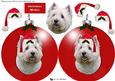 Westie Christmas Bauble 3D Decoupage