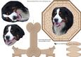 Bernese Mountain Dog Plate Shaped Card Stand