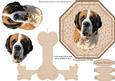 St.bernard Plate Shaped Card & Stand