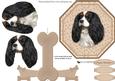 King Charles Spaniel Plate Shaped Card & Stand