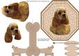 American Cocker Spaniel Plate Shaped Card & Stand