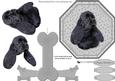 American Cocker Black Spaniel Plate Shaped Card & Stand