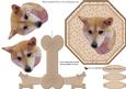 Shiba Inu Plate Shaped Card & Stand
