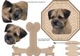 Border Terrier Plate Shaped Card & Stand